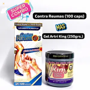 COMBO ESPECIAL Contra Reumas 100 Tabs + Gel Artri King 250 gramos de Mexico for Joint Health supplements eocute natural capsules Supplement Pack Daily