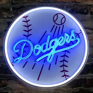 Blue Baseball Neon Sign, USB Powered Adjustable Wall Mount Decor Light, Ideal for Home Bar, Restaurant, Party Setup