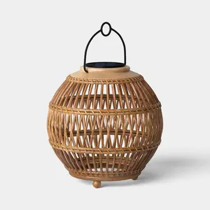 Open Weave Battery/Solar LED Outdoor Medium Lantern - Threshold