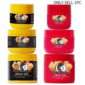 Extra Hold Braid Gel for Edges & Styling, Strong Hold Non Flaking No Residue, Sleek Smooth Finish for Braids Twists Locs Edge Control Frizz Control Haircare Hair Styling Gel