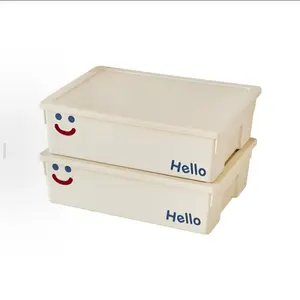 Covered storage box, storage box, dormitory home, simple and stylish, large capacity, durable and beautiful