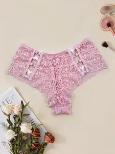Women's Lace Thong Panties, Comfortable Daily Underwear, Sexy Valentine's Day Lingerie, Casual Triangle Briefs