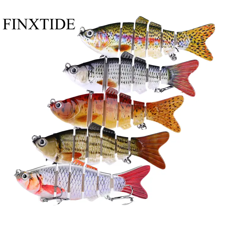 FINXTIDE 3/5PCS/Set Fishing Lures for Bass Trout 1.4~3.9" Multi Jointed Swimbaits Slow Sinking Bionic Lifelike Swimming Bass Freshwater Saltwater Bass Fishing baits Kit Dealsforyoudays,Torpedo Top Water Fishing Lure Fishhooks for Father's Day Love Gift