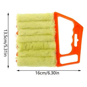2pcs Of Ventilation Shutters Cleaning Cloth Brush Car Air Conditioner Microfiber Air Conditioner Dust Remover Car Electric Fan Cleaning Agent Washable Tools Kitchen Upgraded Version Orange