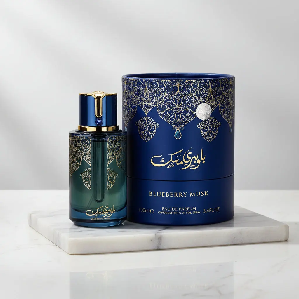 Arabiyat Prestige Blueberry Musk Unisex Liquid EDP Perfume Bottle (3.4 fl oz, 3-3.9 fl oz range) - Single Arabic-Inspired Item with Signature Aromatic Sweet Scent, Blackberry, Rose, Lavender, Patchouli, Vanilla Notes, Smelling Good, Everyday Style, Captiv