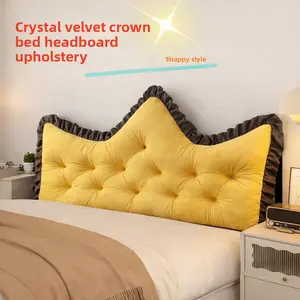 Princess-Style Large Soft Pillow with Fixed Straps, Waist-Protecting Dormitory Headboard Cushion for Students, Multi-Use Sofa Backrest