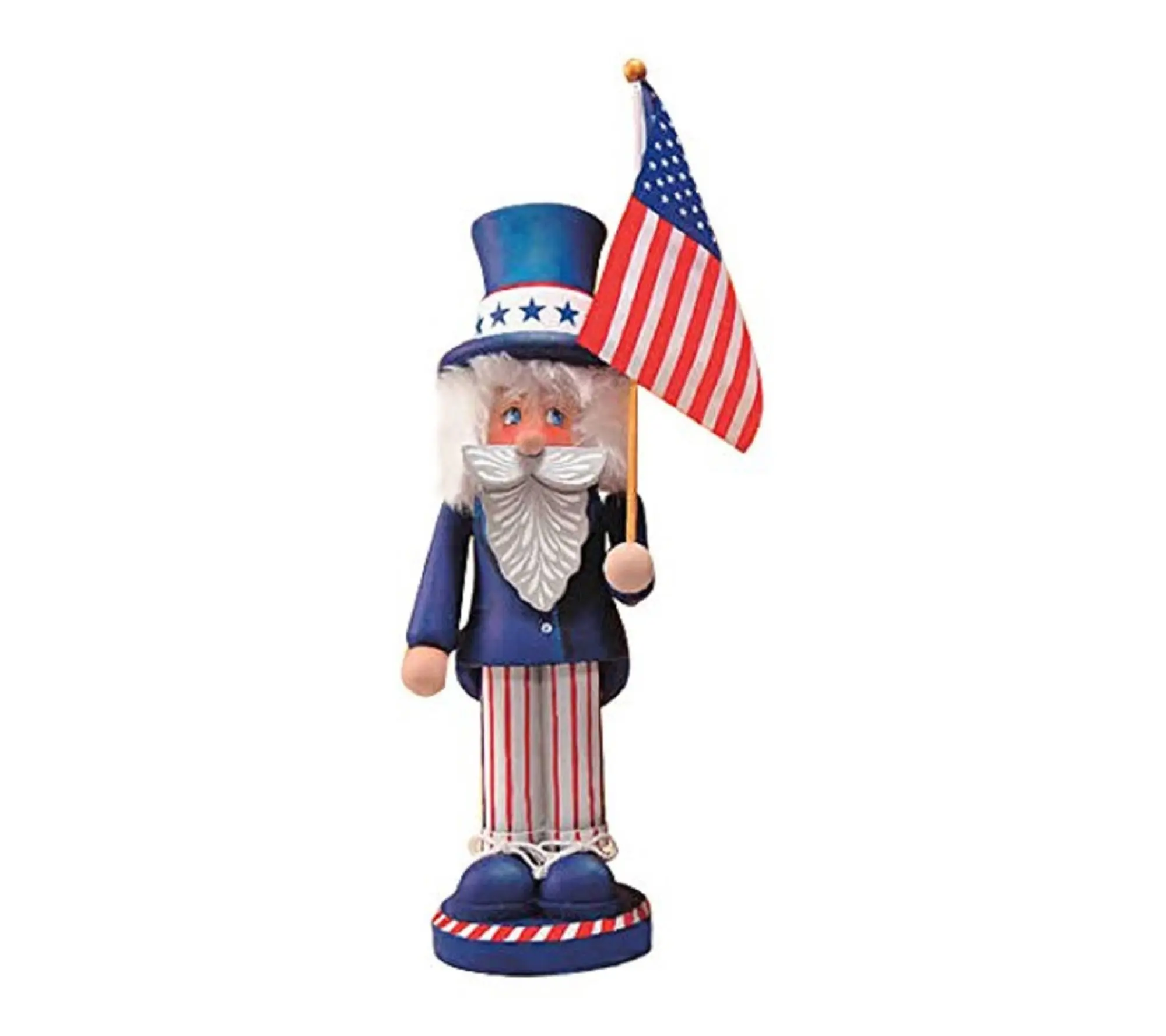 The Whitehurst Co. Wooden Uncle Sam Nutcracker,14" tall