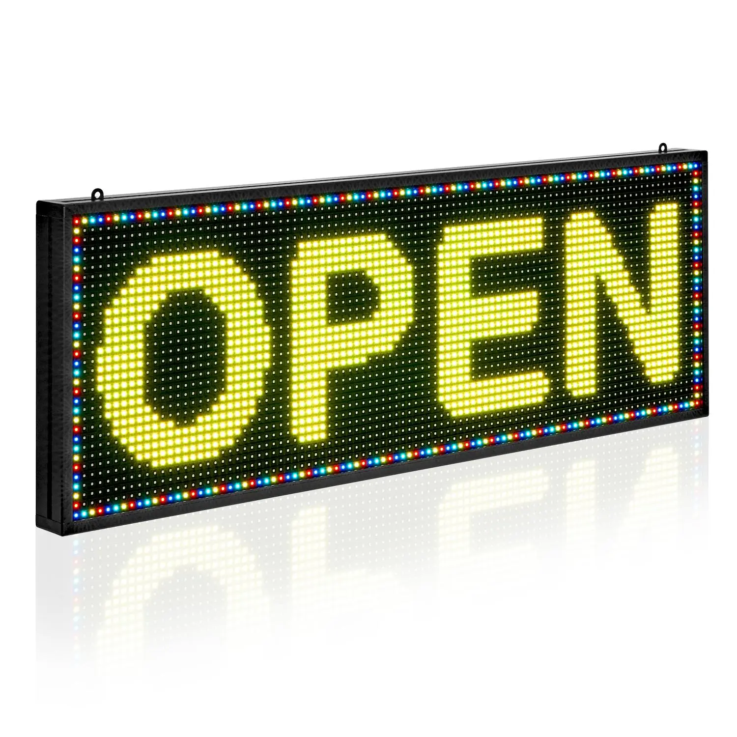 VEVOR Programmable P10 Full Color Flexible LED Sign Panel, 40x14 in Outdoor Wall Mounted Waterproof Digital Scrolling Board, Bluetooth APP Control, DIY Custom Text Pattern GIF Support, Color Changing LED RGB Light for Store Advertising