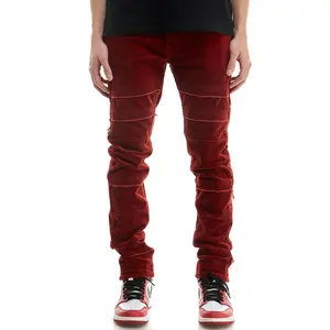 KNB3334 Burgundy | KDNK Wine Burgundy Skinny Stretch Jeans