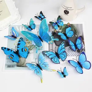 12pcs 3D Butterfly Wall Decals Multi-color Home Wall Decor Versatile Decoration