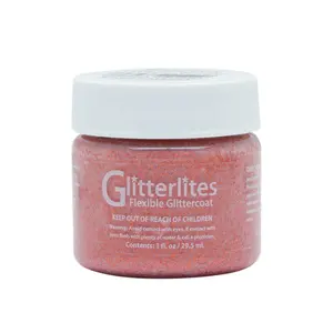 Angelus Glitterlites Paint - Orange Orange, Flexible Glitter Paint For Leather Shoes, Will Not Flake Or Crack