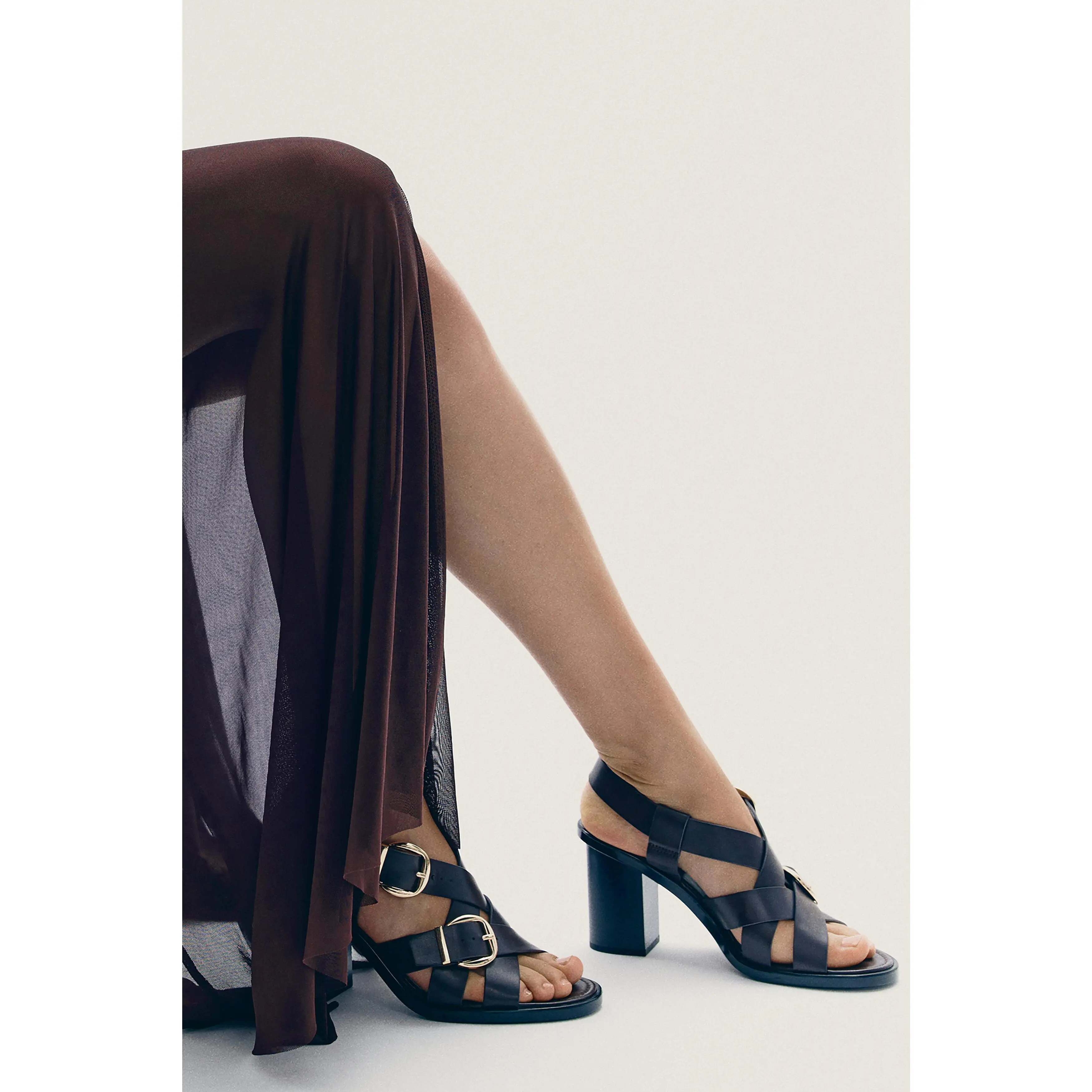 H&M Buckle-detail heeled sandals