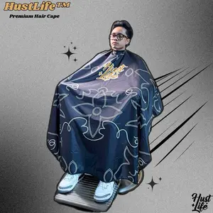 Premium Barber Salon Hair Cape for Stylish Haircuts ( Hook Neck )