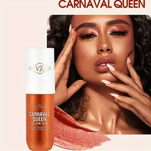 2pcs Large Capacity Highlighter Spray, Moisturizes and provides long-lasting shine for face, body, and neck, with pearlescent shimmer, creates a three-dimensional effect on the skin, suitable for Christmas, parties, commercial performances, and dates