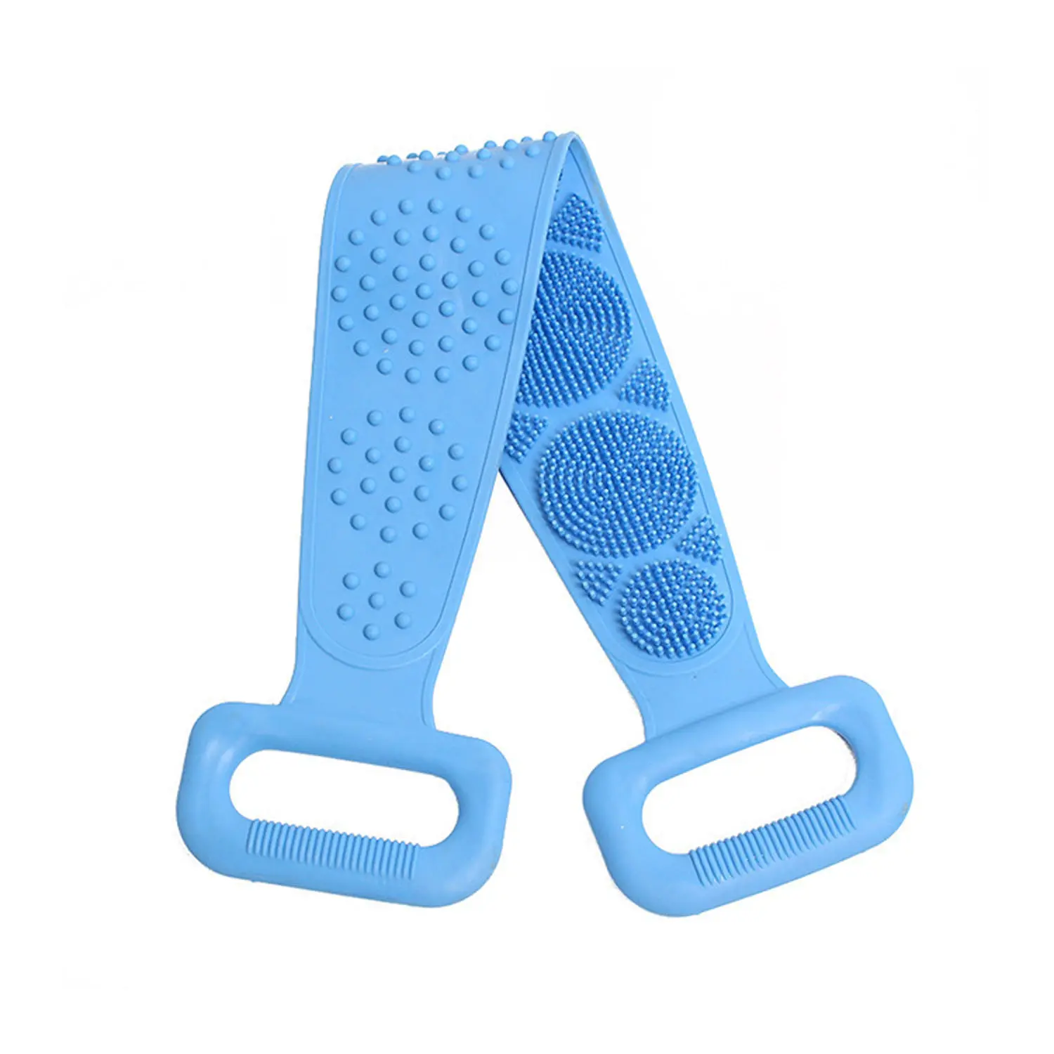 Silicone Back Scrubber for Shower - Double-Sided Exfoliating Brush with Handle, Deep Cleansing Body Tool for Men/Women
