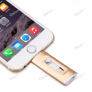 Quriov 3 in 1 Flash Drive, Portable High Speed USB 3.0 Memory Storage, OTG Flash Pen Drive with Free Type-C Adapter for Android Phones/PC and More Devices, Boyfriend Gift, External Storage, Apple Service Only