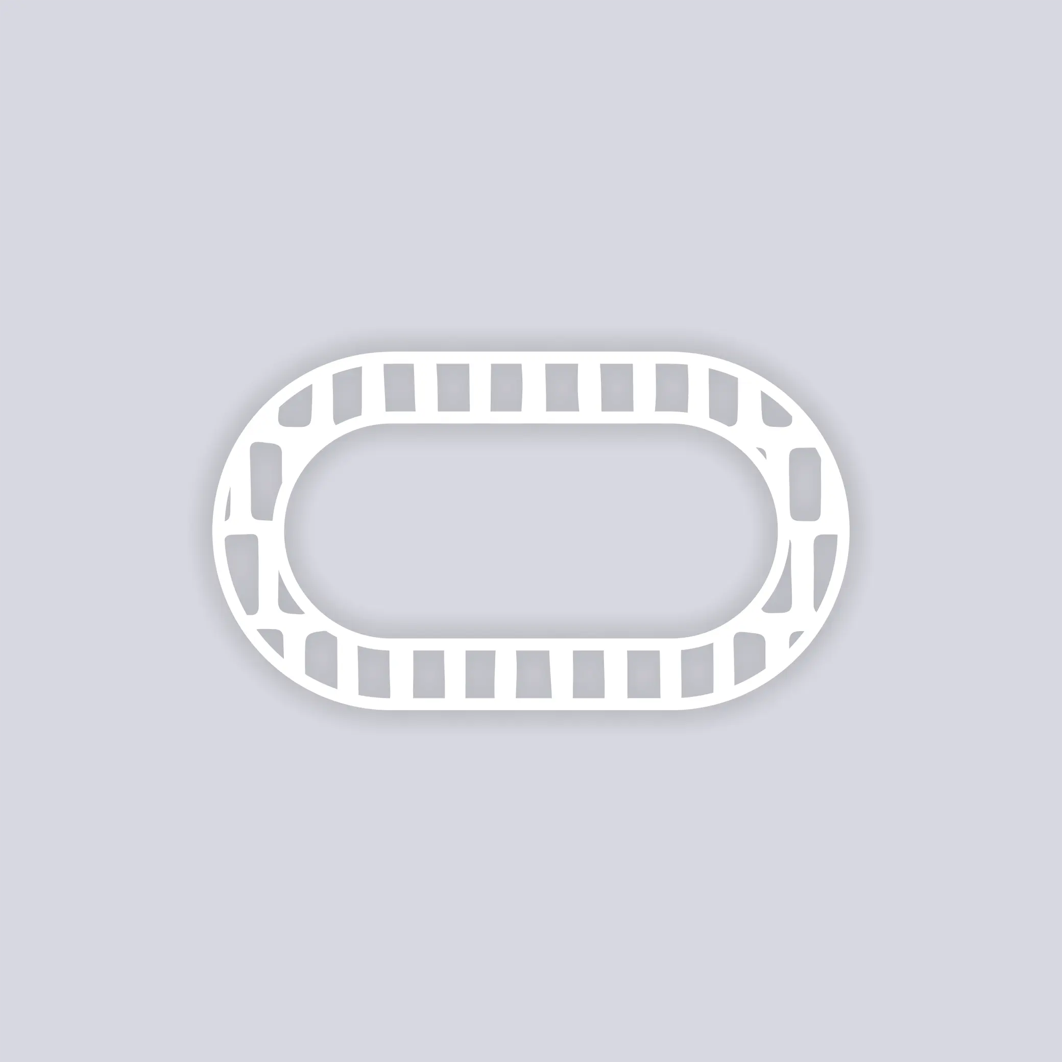 Brick Grid Rounded Rectangle Rim Clay Stencil