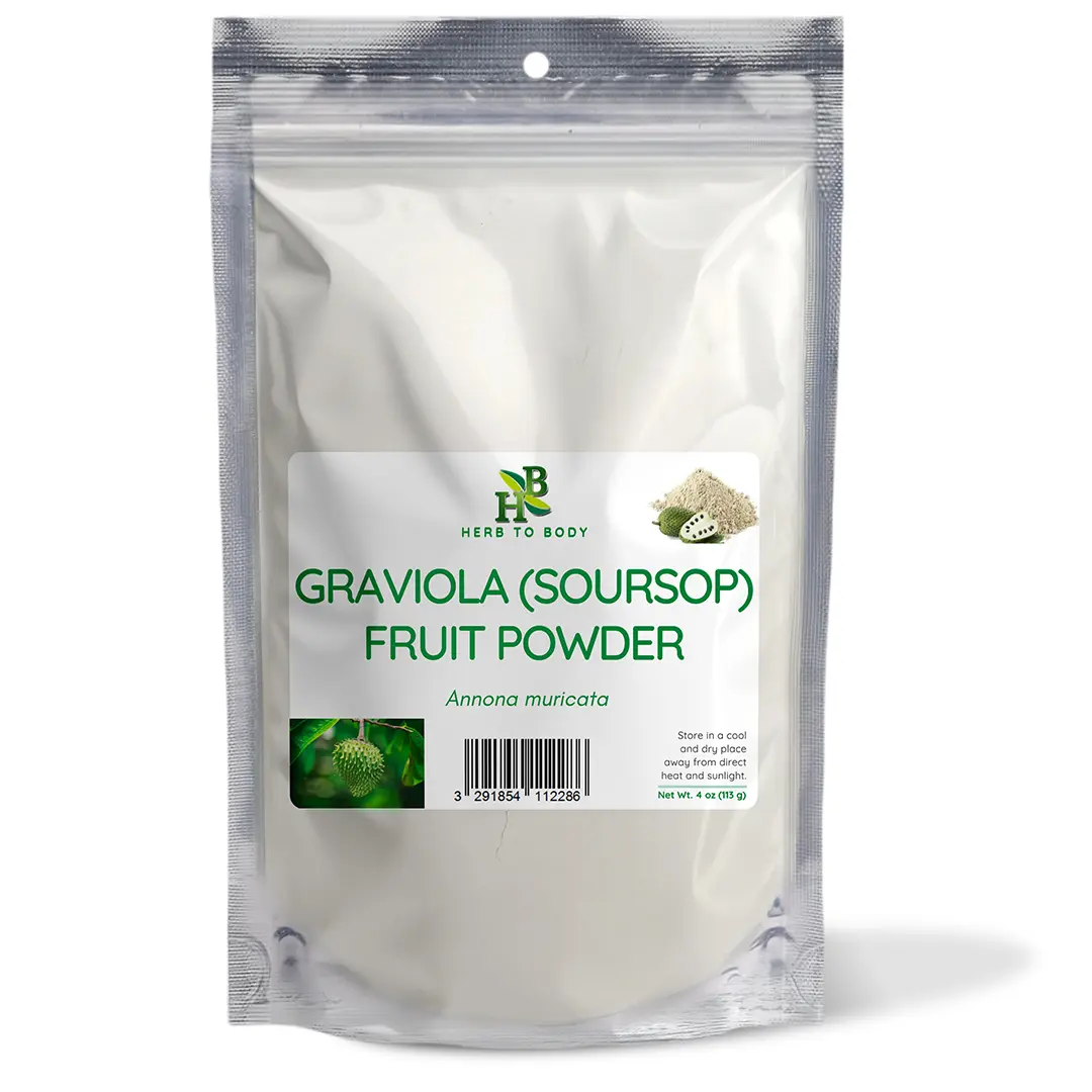Graviola Soursop Fruit Powder, Tropical Superfruit Edible Supplements Drink Mix - 4 oz (113 g) | Herb To Body
