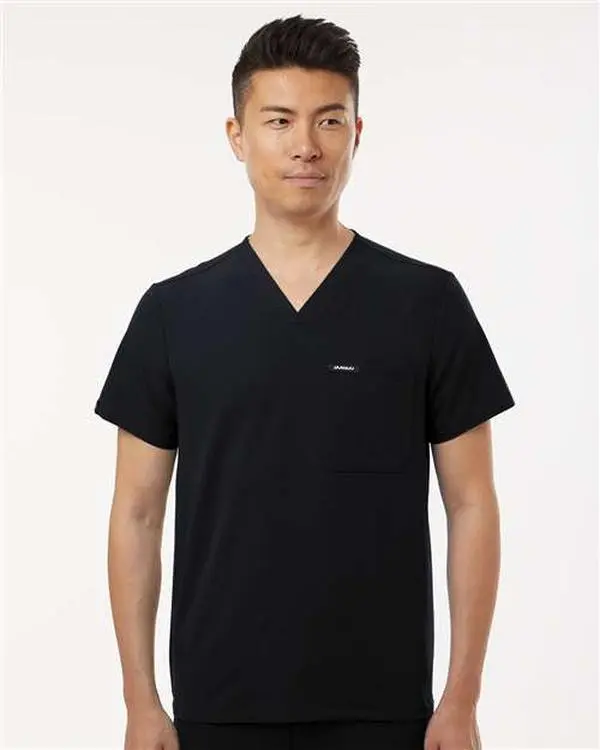 Jaanuu M10001 Holmes Everyday 1-Pocket Scrub V-Neck Top