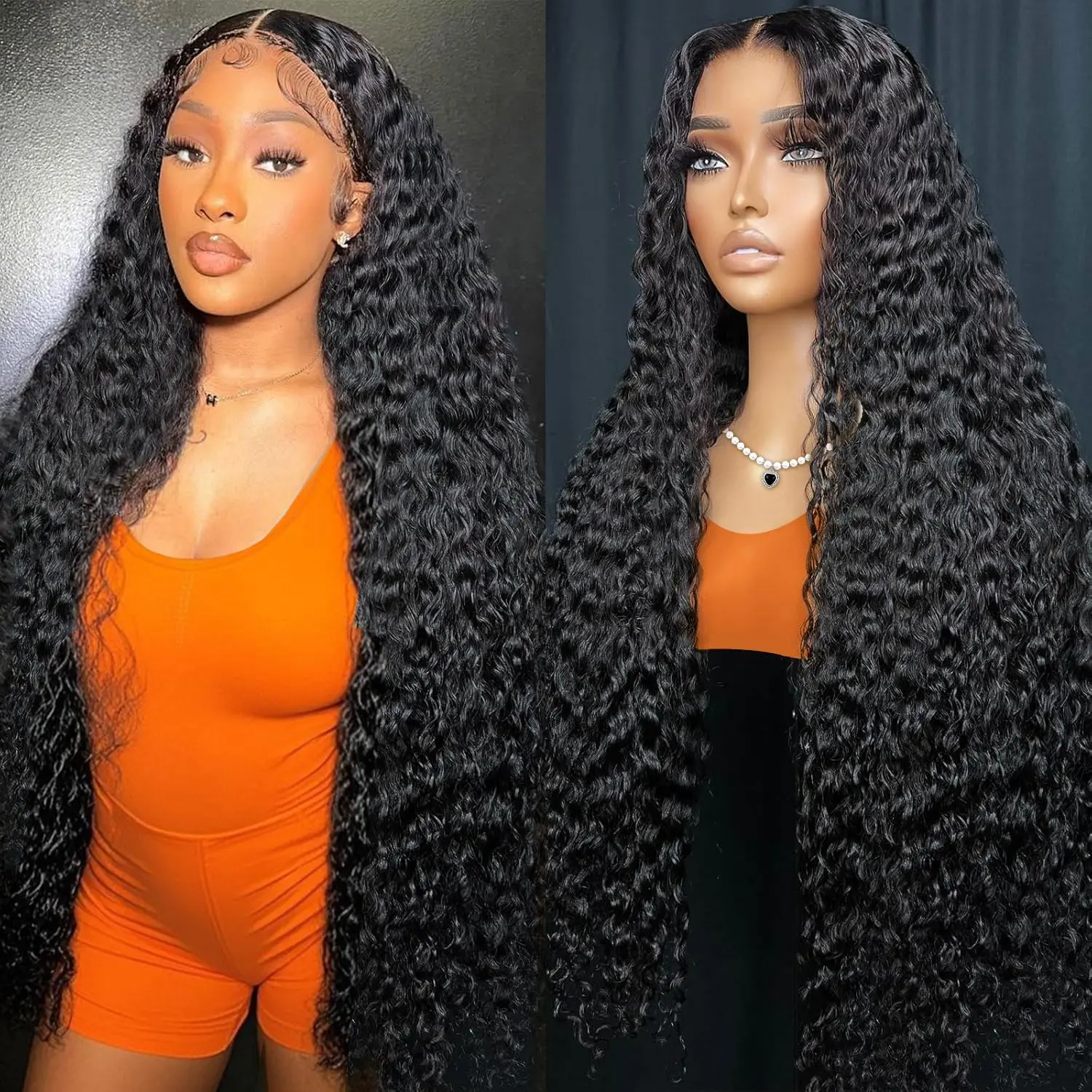 【Live Combo】13x4 Deep hair HD Lace Frontal Wigs Human Hair For Women 4/27 Highlight / Burgundy / Natural Color / Ginger Colored Wig
