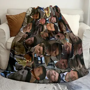 Stylish Blanket Castiel Exquisite blanket Warming blanket Flannel Cozy Blanket plush soft and comfortable Sofa bed travel blanket