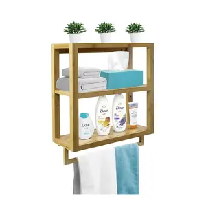 Sorbus Bamboo Towel Rack Shelf