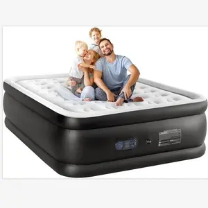 Camp Like Royalty! 22in Queen Airbed - 660lbs Capacity, Built-in Pump & Silent Bottom. Fills Faster Than You Pitch a Tent (Fits SUV Trunks!)