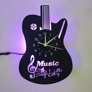 Music Theme Vinyl Wall Clock, Home Decor, Original Creative Gift for Friends and Family, Adds Personality to Music Lovers' Room