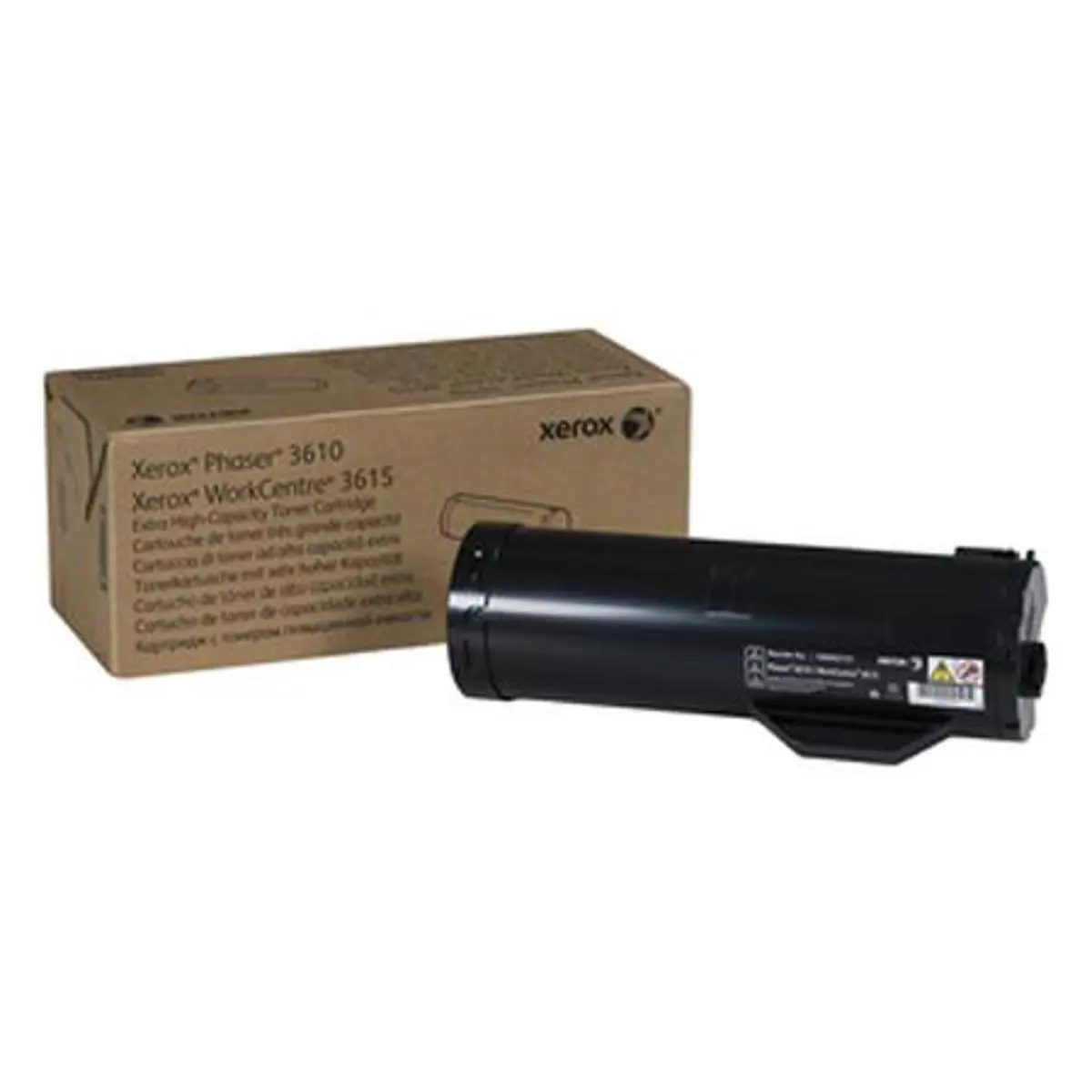 Xerox Extra High Capacity Black Toner Cartridge for Select Phaser and WorkCentre Printers, 25000 Pages Yield