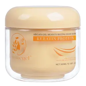 Aomimegel Collagen Deep Nourishing Repair Hair Mask with Argan Oil, Frizz-Smoothing Serum Conditioner for All Hair Types, 10.15 oz / 300 ml summerwins