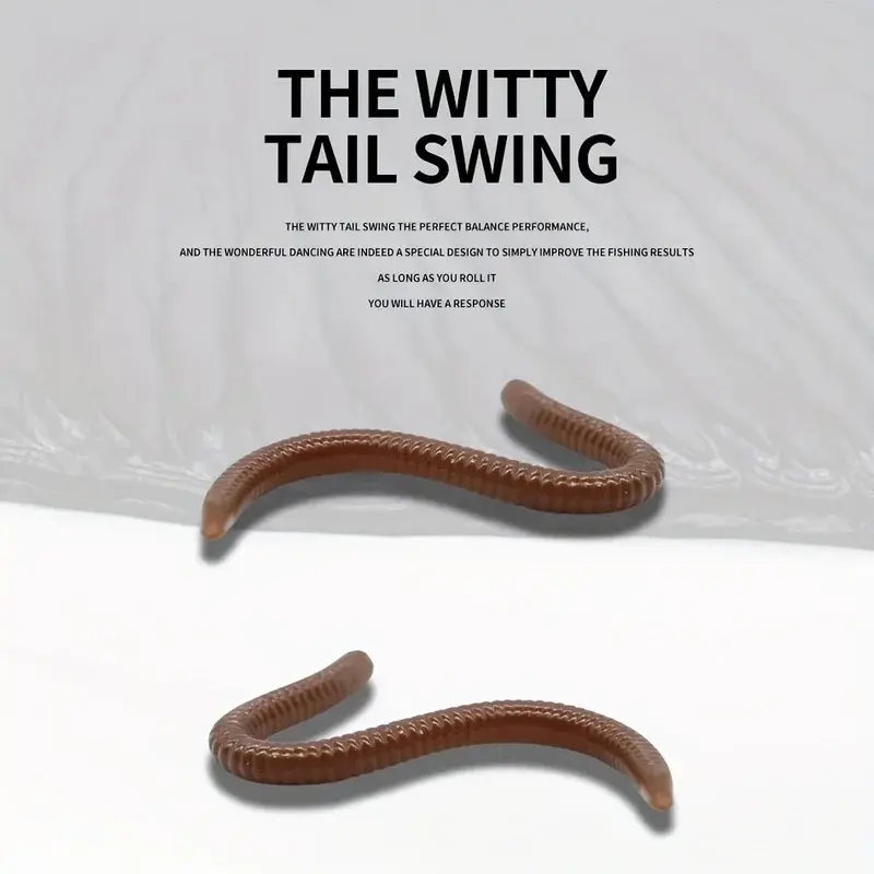 40pcs Simulated Earthworm Lure Soft Fishing Worms Artificial Fishing Lure Fishing Tackle Fishing Equipment Fishing Supplies