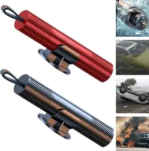 2 In 1 Car Safety Hammer,Glass Breaker Under Water,Safe Hammer,Car Hammer Seatbelt Cutter,Window Breaker Emergency Escape Tool,Small and Easy to Use Car Safety Tool