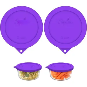 2 Cup Round  Storage Cover  Replacement for Pyrex 7200-PC and Anchor Hocking Glass Bowls (Container not Included) |-2 Pack|