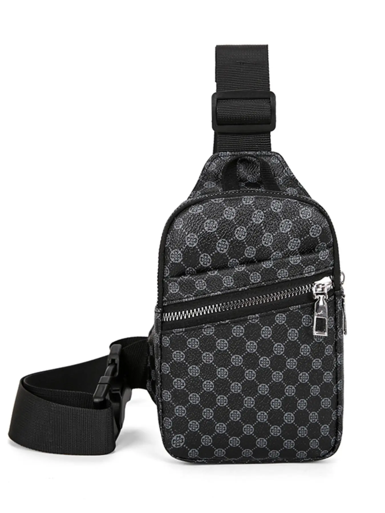 Men's Casual Solid Color Zipper Belt Bag, Fashionable Lightweight Chest Bag for Daily Commuting, Portable Sling Bag for Men, Zipper Fanny Pack, Waist Bag, Zipper Bum Bag, Waist Packs, Lightweight Waist Bags