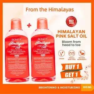 Himalayan Pink Salt Oil SPF 30 Organic Face & Body Care & massage oil Comfort - 100ml, Hydrating, Skin Toning, Cleanser, Moisture Skincare aroma Hydrate Moisturizer，2 packs Calming Firming body glaze