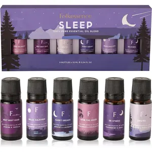 Sleep Essential Oils Set | Pure Essential Oils for Diffusers for Home, Set of 6 Essential Oil Blend or Oil Diffuser Essential Oils - Lavender, Rosemary & Peppermint