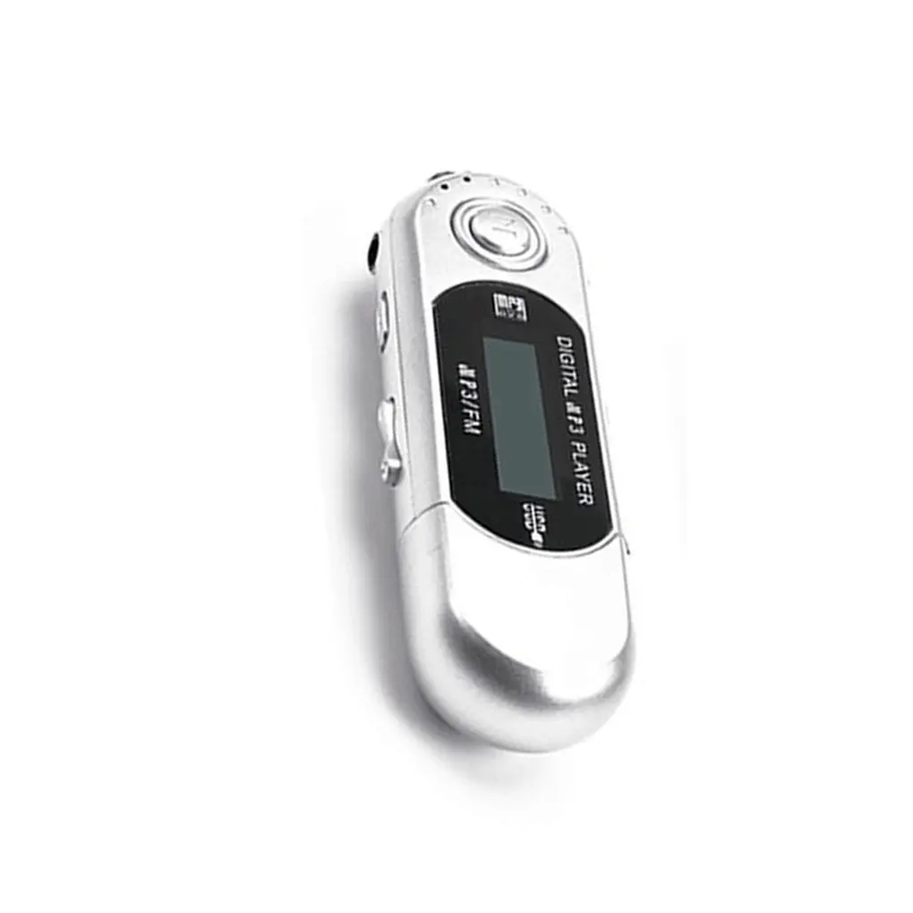 Mini Digital Audio Player - 1-Piece Plastic Body MP3 Player, USB 2.0, 1.09oz (31g), 9.5x2.6x1.6cm, Lossless Sound, Multilanguage (Including English) LCD Display, 3.5mm Audio Jack, Auto Shut-Off, WMA Support, Lightweight Flash Drive