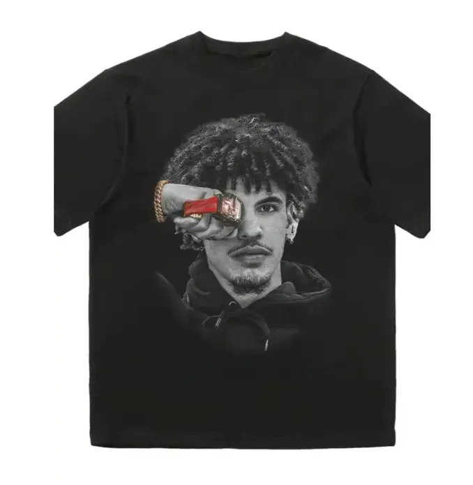 Youth and Adult LaMelo Ball Portrait Graphic T-Shirt, Vintage Basketball Fan Tee, Unisex Streetwear Shirt, Soft Cotton Sports Gift for Men & Women