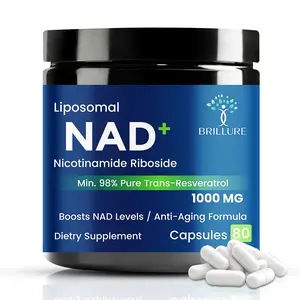 NAD+ Supplement 1000mg, Liposomal NAD Plus Nicotinamide Riboside, Resveratrol NAD & Quercetin, NAD Supplements for Women & Men, NMN supplement Alternative for Energy, Anti-Aging & Focus - 80 Capsules