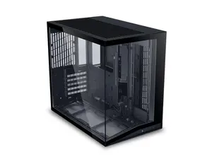 LIAN LI O11D MINI V2 | Compact ATX Mid-Tower Airflow Computer Case | Panoramic View | Fully Ventilated Airflow | Adjustable I/O | Pillar-Less | Cable Management | Black  (O11DMIV2X)