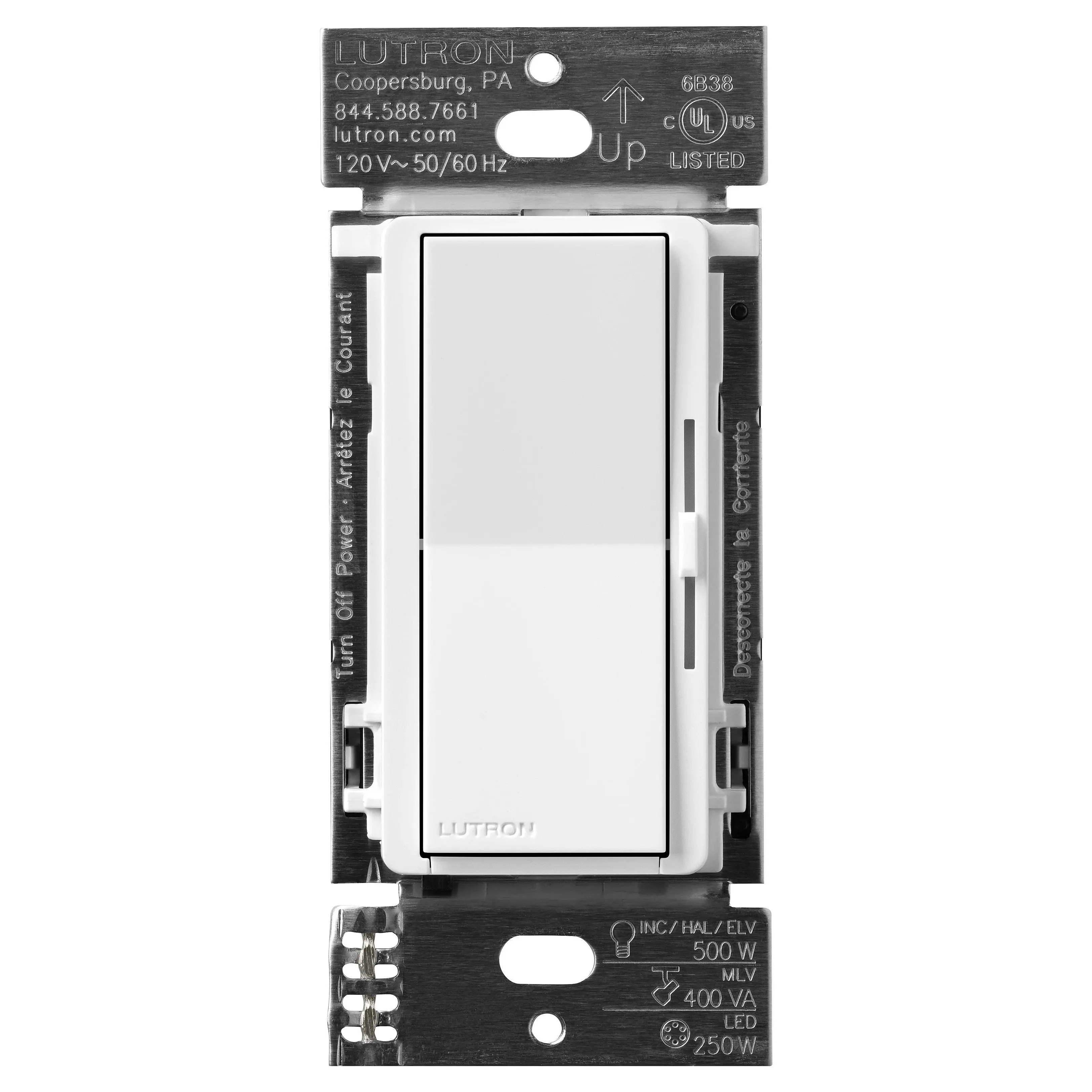 Lutron Diva Caséta Smart ELV Dimmer, 120V, White, DVRF-5NE-WH