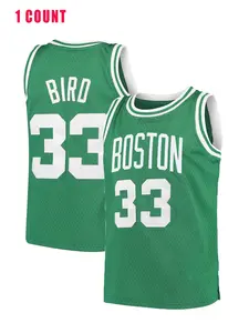 Boston Basketball Classic Throwback Jersey Top #33 Vintage Style, Men's & Women's Fun Space Theme, Perfect for Parties & Costume Events