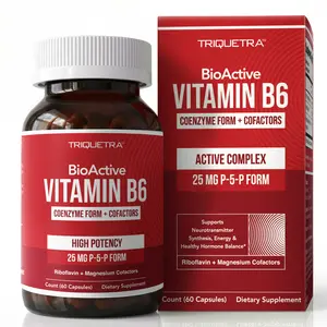 BioActive Vitamin B6 25mg | Active P-5-P Form with Riboflavin & Albion Magnesium Cofactors | Complete B6 System | Non-GMO | 60 Capsules (2-Month Supply)