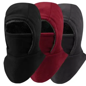 Outdoor Winter Warm Hat & Neckband Integrated Cycling Mask & Sports Ski Head Cover & Neck Windproof Cold One-Piece Pullover Hat