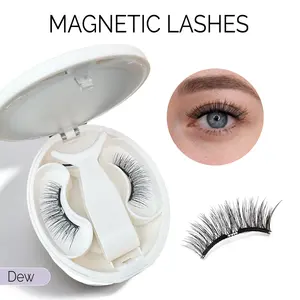 Dew Wispy Volume Magnetic Reusable Eyelashes | Easy At-Home Application No-Glue Lash Extensions Kit | Flawless Natural Look Deep Eye Effect | Waterproof Lightweight Makeup Lash Clusters with Clip | Summer Essentials Cosmetic #SummerVibes