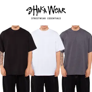 Shaka Wear Men's Max Heavyweight Short Sleeve T-Shirt - 7.5 oz USA Cotton 250 GSM Casual Crewneck Tee for Everyday Wear Streetwear Essentials