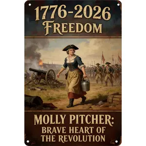 2D planar decoration Patriotic Metal Sign 250 Years of Freedom Commemorative Wall Art Ideal for Home Bar Cafe