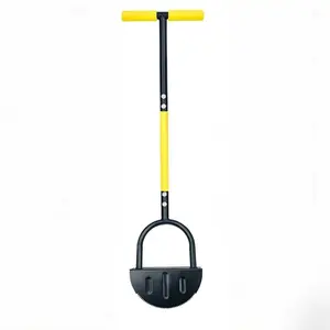 42Inch HeavyDuty Manual Lawn Edging Tool Black Metal HalfShovel for Efficient Weeding Trimming Ideal for Yard Garden Maintenance