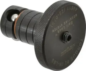 Jergens 25mm Diam Ball Lock Modular Fixturing Shank 1.7" Shank Length, 2" Head Diam, Compatible with 3/4" Thick Plate, 7,000 Lb Max Holding Force, 5/32 Key Size, Steel 49611