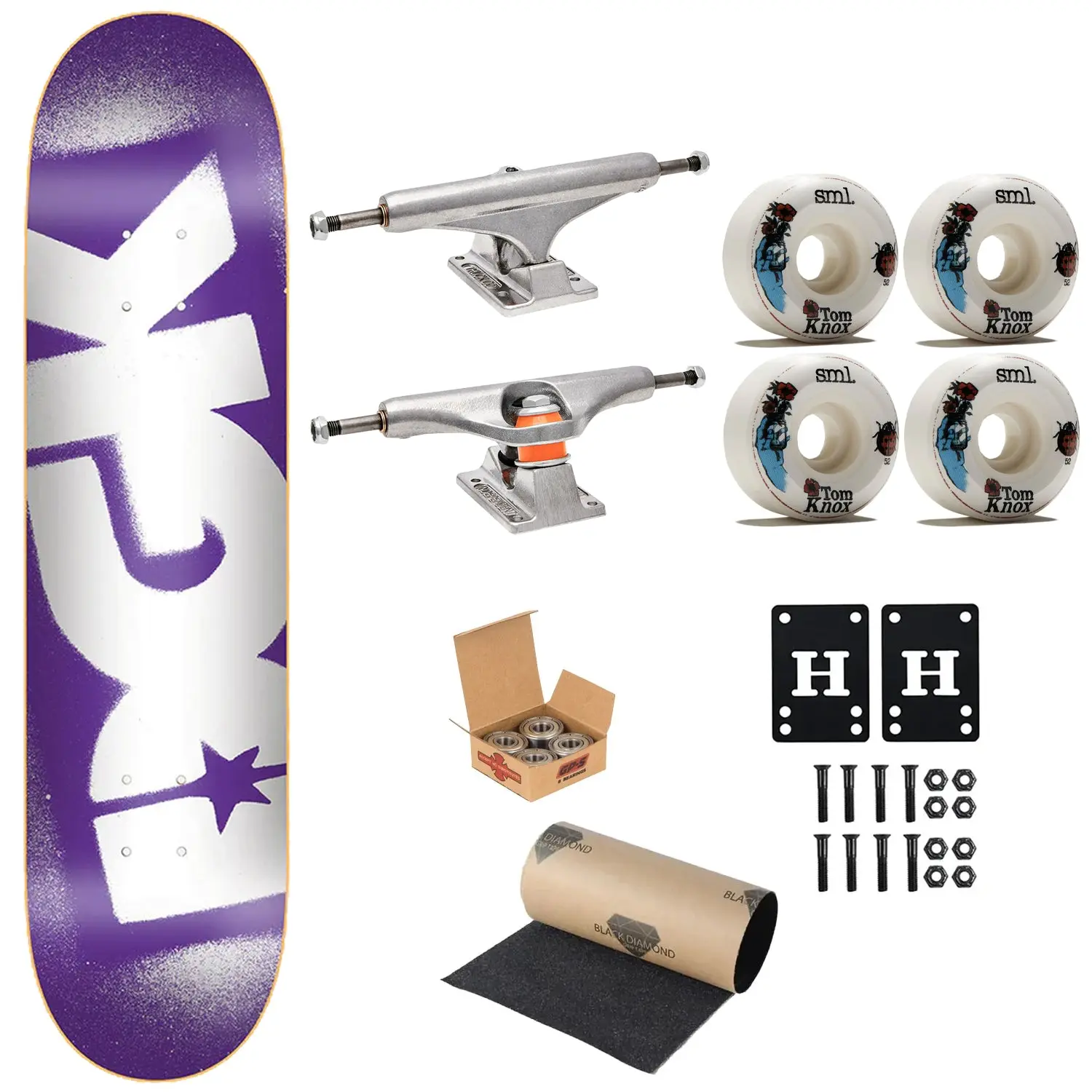 DGK Premium Skateboard OG Logo 7.8" Independent Trucks, SML Wheels, Indy Bearings